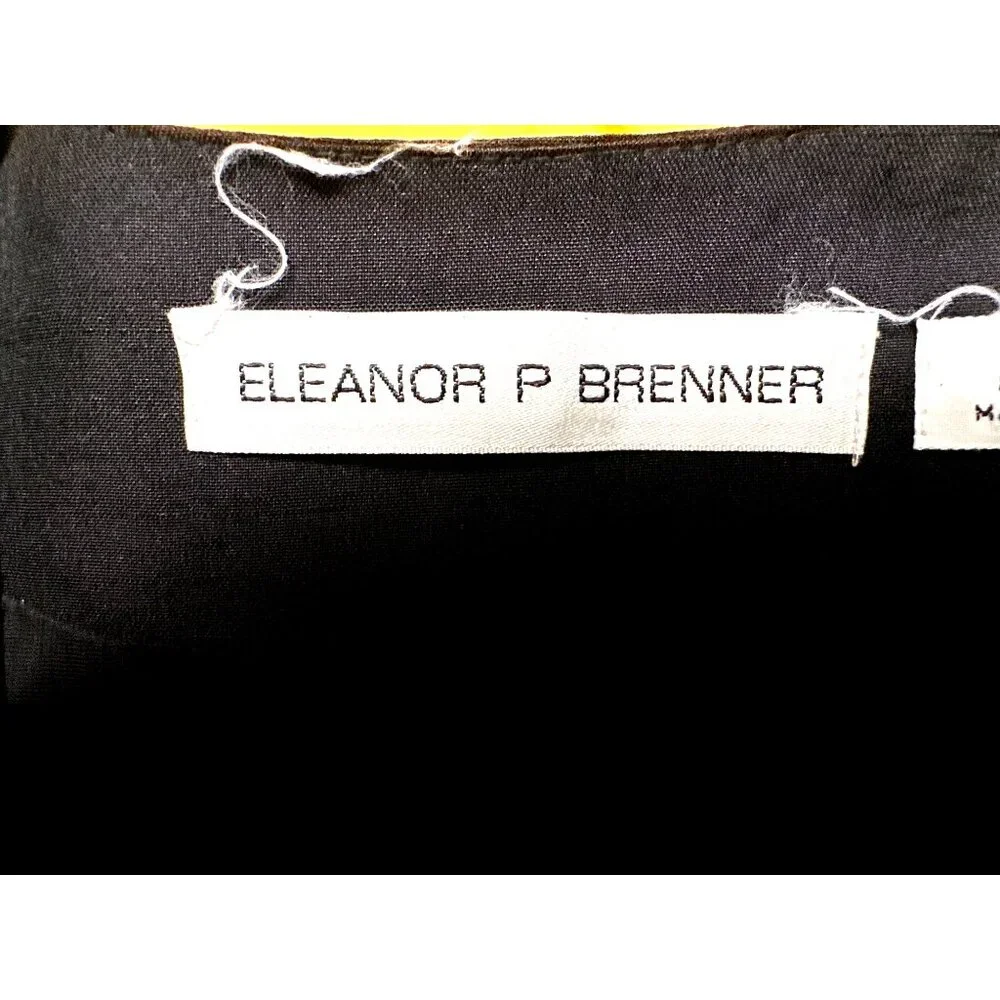 Eleanor P Brenner 10 Vintage Black Silk Jacket Cropped Blazer Deep V Embroidered - Picture 8 of 13